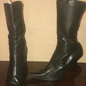 Black Calf High Boot